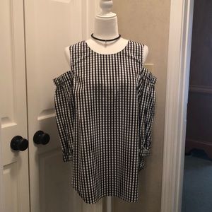 Charter Club Peekaboo Checkered Top